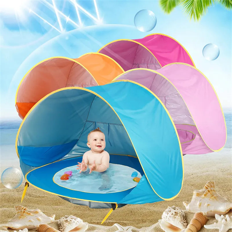 3 MESES ATÉ 3 ANOS، TENDA de praia de praia para bebês، مظلة للسباحة، حماية من الشمس، زينة للأطفال، 