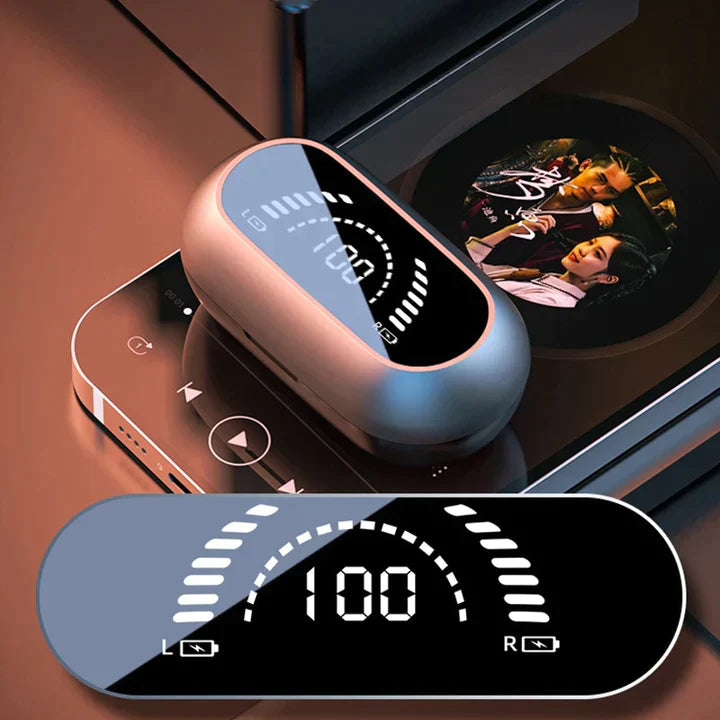 Fone de ouvido bluetooth de condução óssea - تجربة الصوت 