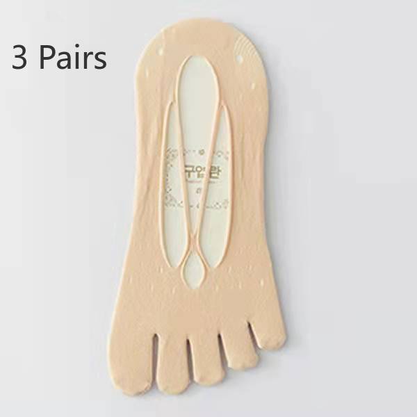 3 pares mulheres cinco dedos do pé respirável
