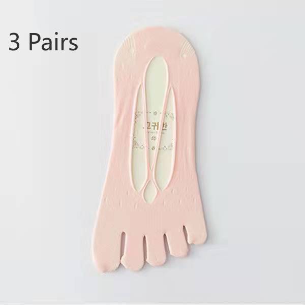 3 pares mulheres cinco dedos do pé respirável